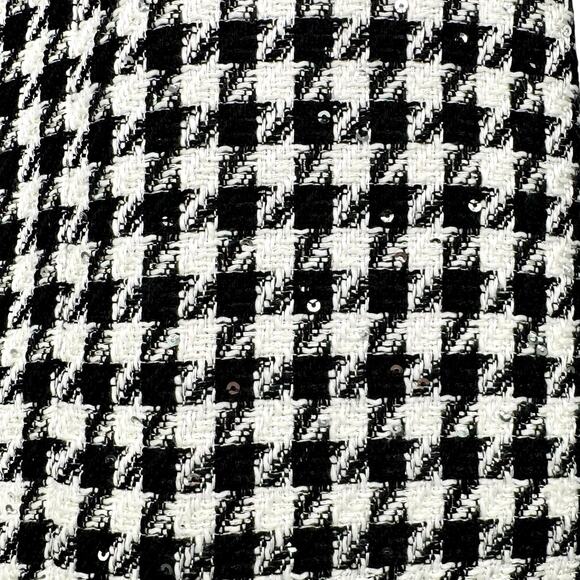 NWT Lilly Pulitzer Kels Mini Skirt Noir Houndstooth Sequin Boucle Size 8 $138 - Picture 7 of 10